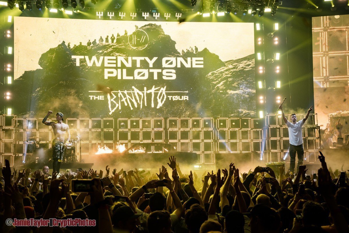 American pop band Twenty One Pilots performing during "The Bandito Tour" at Rogers Arena in Vancouver, BC on May 12th, 2019