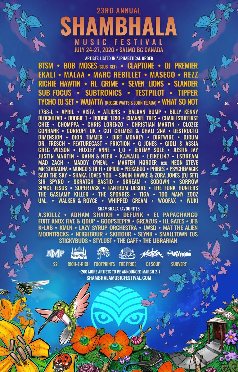 Shambala Festival 2026 Lineup Poster